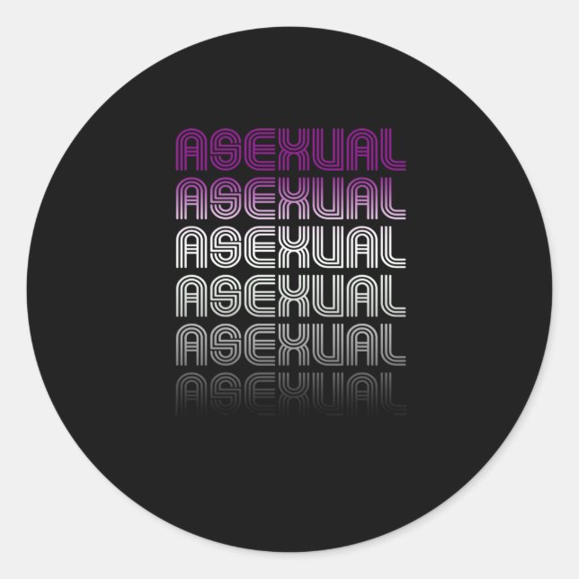 Adesivo Orgulho Retro Assexual (Frente)
