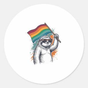 Adesivo Orgulho Sloth Vintage Engraving Camiseta Design_1
