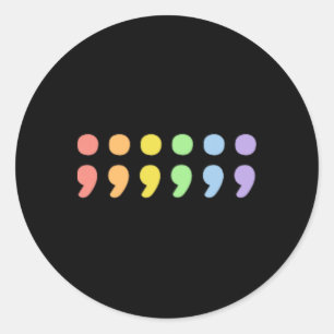 Adesivo Orgulho Sutil Saúde Mental Ponto e Vírgula Lgbtqia