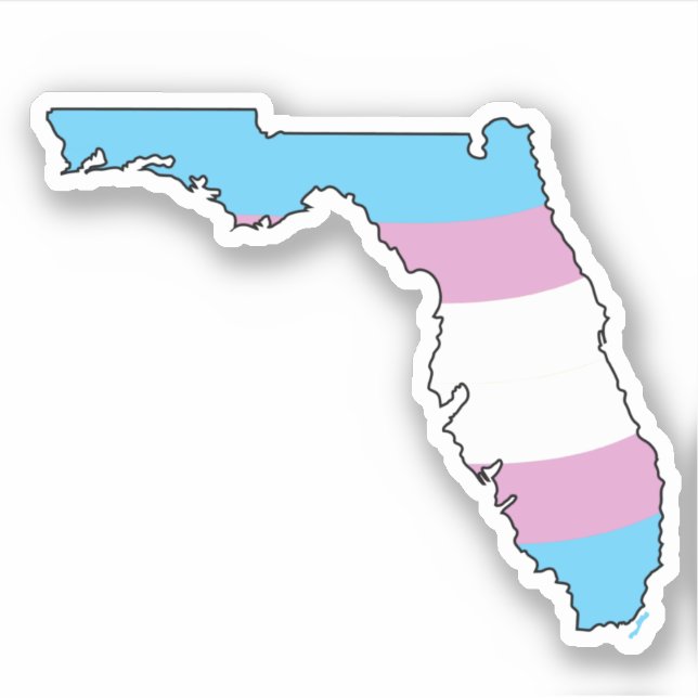 Adesivo Orgulho Trans da Flórida (Frente)