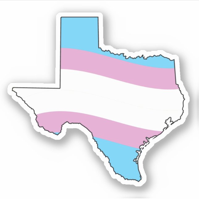 Adesivo Orgulho Trans do Texas (Frente)