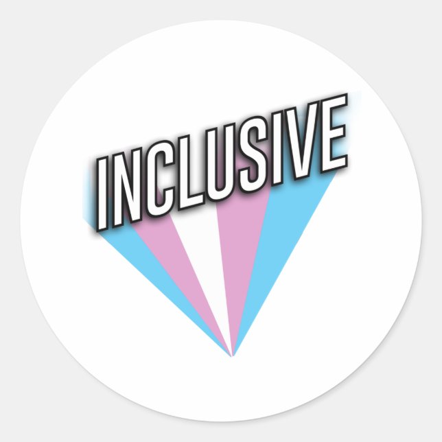 Adesivo Orgulho Trans Explode - Inclusivo (Frente)
