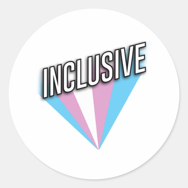 Adesivo Orgulho Trans Explode - Inclusivo (Frente)