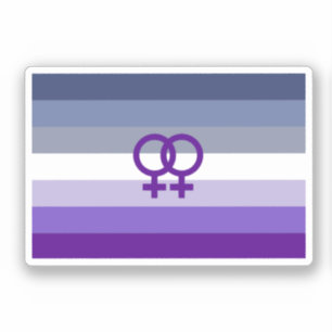 Adesivo Orgulho WLW de amor lésbico