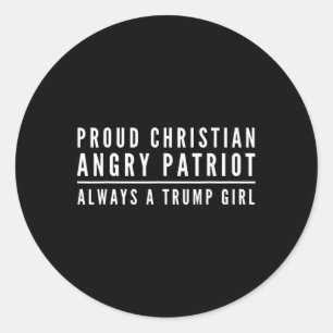 Adesivo Orgulhosa Cristã Trump Garota Republicana Conserva