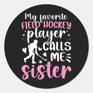 Adesivo Orgulhosa Irmã de Hockey de Campo de um Jogador de