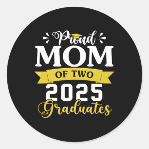 Adesivo Orgulhosa Mãe De Dois Cl De 2025 Formandos Gêmeos