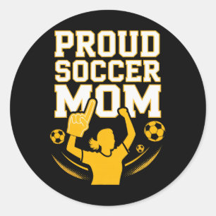 Adesivo Orgulhosa Mãe de Futebol Fã Alegre Apoio às Mães _