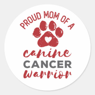 Adesivo Orgulhosa mãe de um guerreiro Cancer canino
