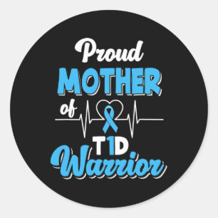 Adesivo Orgulhosa Mãe De Um Guerreiro Da T1D Diabetes Aw