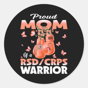 Adesivo Orgulhosa Mãe De Um Guerreiro De Rsd Crps Boxando