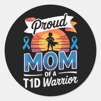 Adesivo Orgulhosa Mãe De Um Guerreiro T1d Conscientização