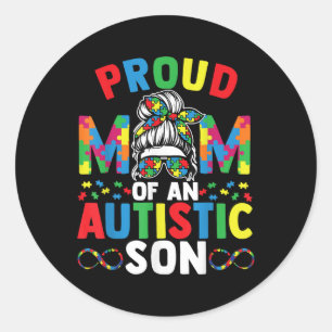 Adesivo Orgulhosa Mãe Do Filho Autista Mensagem Bun Autism