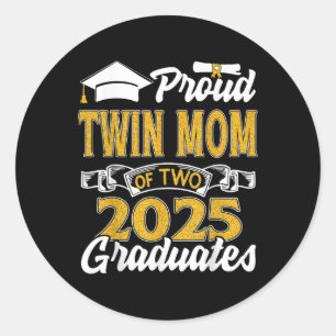 Adesivo Orgulhosa Mãe Gêmea De Dois Graduandos De 2025 Gra