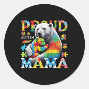 Adesivo Orgulhosa Mãe Urso Autismo Amor Conscientização Fa