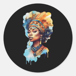 Adesivo Orgulhosa Mulher Nativa Afro-Americana Espiritual 