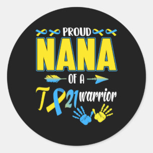 Adesivo Orgulhosa Nana Da Sensibilização Para A Síndrome D