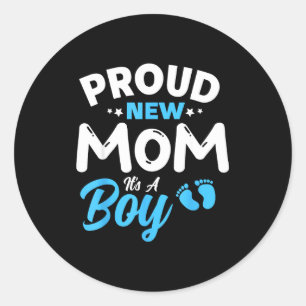 Adesivo Orgulhosa Nova Mãe É Um Menino É Um Menino Mãe Fil