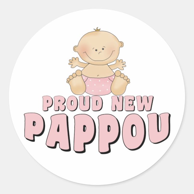 Adesivo Orgulhosa Nova Menina Pappou (Frente)