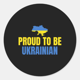 Adesivo Orgulhosa por Ser Camisa Ucraniana Bandeira da Ucr