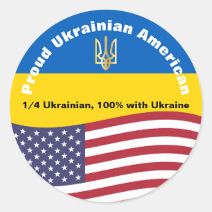 Adesivo Orgulhosa posição ucraniana-americana na Ucrâni