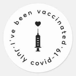 Adesivo Orgulhosamente Vacinação Coração Agulha Design