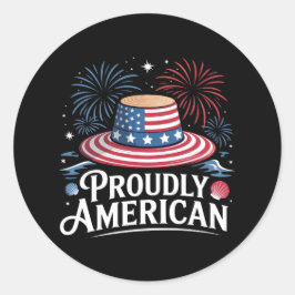 Adesivo Orgulhoso Americano - Patriotic Beach Sunhat