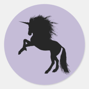 Adesivo Orgulhoso Black Unicorn Silhouette Fantasy Animal,