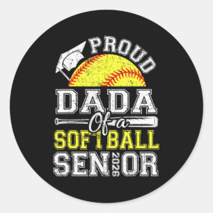 Adesivo Orgulhoso Dada 2026 Softbol Sênior
