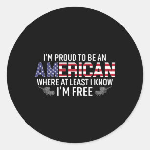 Adesivo Orgulhoso De Ser Americano Onde Pelo Menos Eu Sei