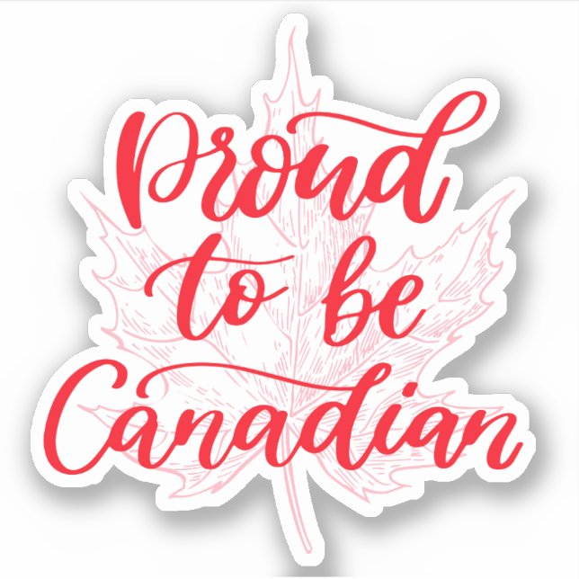 Adesivo Orgulhoso de ser canadense Maple Leaf | Dia do Can (Frente)