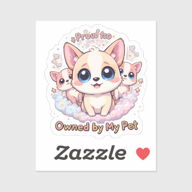 Adesivo Orgulhoso de ser dono do meu pau-pinto-de-cachorro (Folha)