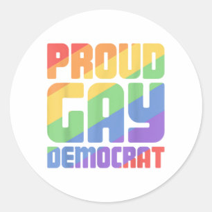 Adesivo Orgulhoso Democrata Gay Engraçado LGBT