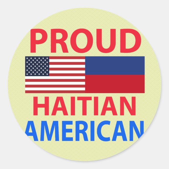 Adesivo Orgulhoso haitiano americano (Frente)
