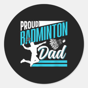 Adesivo Orgulhoso Pai de Badminton Amante Jogador Equipe P