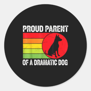 Adesivo Orgulhoso Pai De Uma Silhueta De Cachorro Dramátic