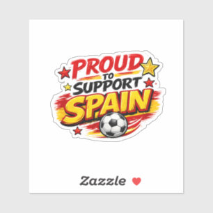 Adesivo ORGULHOSO POR APOIAR O FÃ ESPANHA   Pérolas Patrió