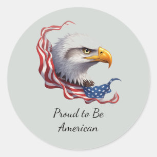 Adesivo Orgulhoso por Ser Americano, Presente Patriótico B