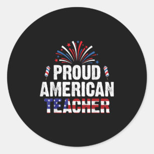 Adesivo Orgulhoso Professor Americano Educador Usa Patriót