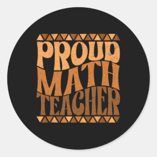 Adesivo Orgulhoso Professor de Matemática Negro História M