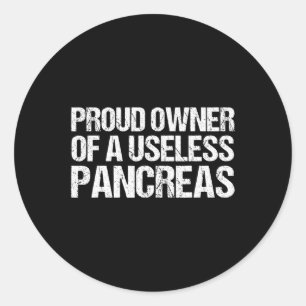 Adesivo Orgulhoso Proprietário De Uma Diabetes Pâncreas In