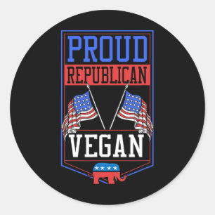 Adesivo Orgulhoso Republicano Vegano Por Mulheres Homens