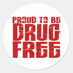 Adesivo Orgulhoso ser droga livre 2