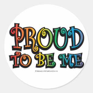 Adesivo Orgulhoso ser mim LGBT