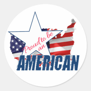 Adesivo Orgulhoso ser um americano