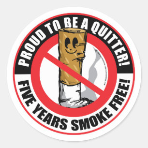 Adesivo Orgulhoso ser um Quitter 5 anos