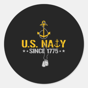Adesivo Orgulhoso veterano naval desde 1775 âncora marinhe