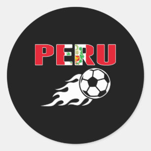 Adesivo Orgulhosos Fãs de Futebol do Peru Camisa Bandeira