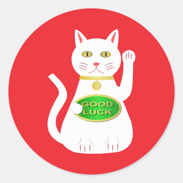 Adesivo Oriental Lucky Cat (Frente)