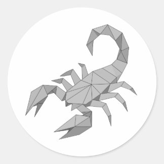Adesivo origami escorpião